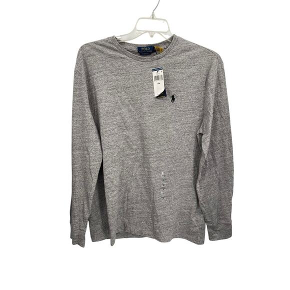 NWT Polo Ralph Lauren Buffalo Check Plaid Big Pony T-Shirt Long Sleeve Gray M - Picture 2 of 9